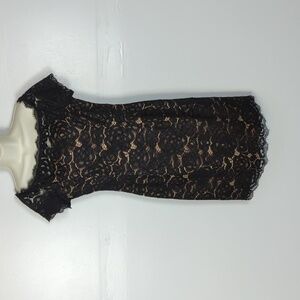 Adrianna Papell Off-Shoulder Lace Dress